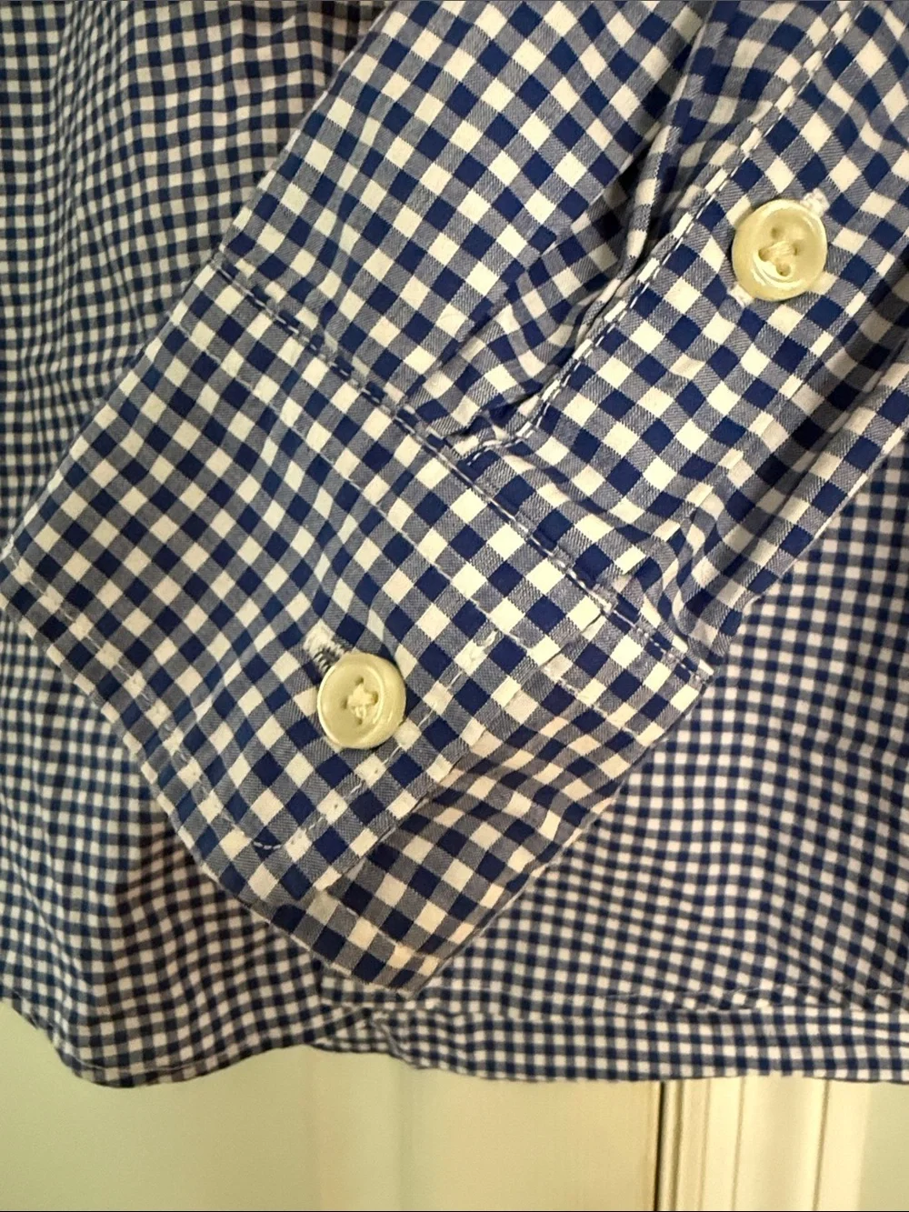 Boy’s Ralph Lauren Navy and White Gingham Button-Down Shirt